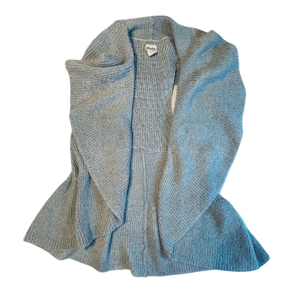 Mudd Cardigan Vest Womens Small Gray Sleeveless Shawl Collar Open Front Knit